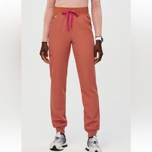 Figs High Waisted Terracota Jogger Pants